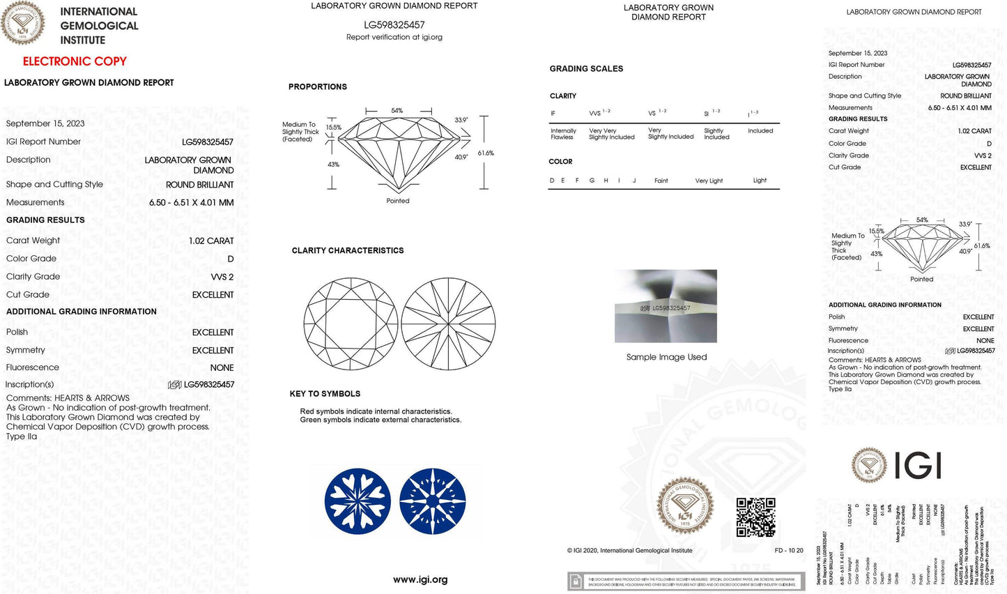 1.02 Carat Round Brilliant Lab Diamond Engagement Ring - Shape of Brilliant