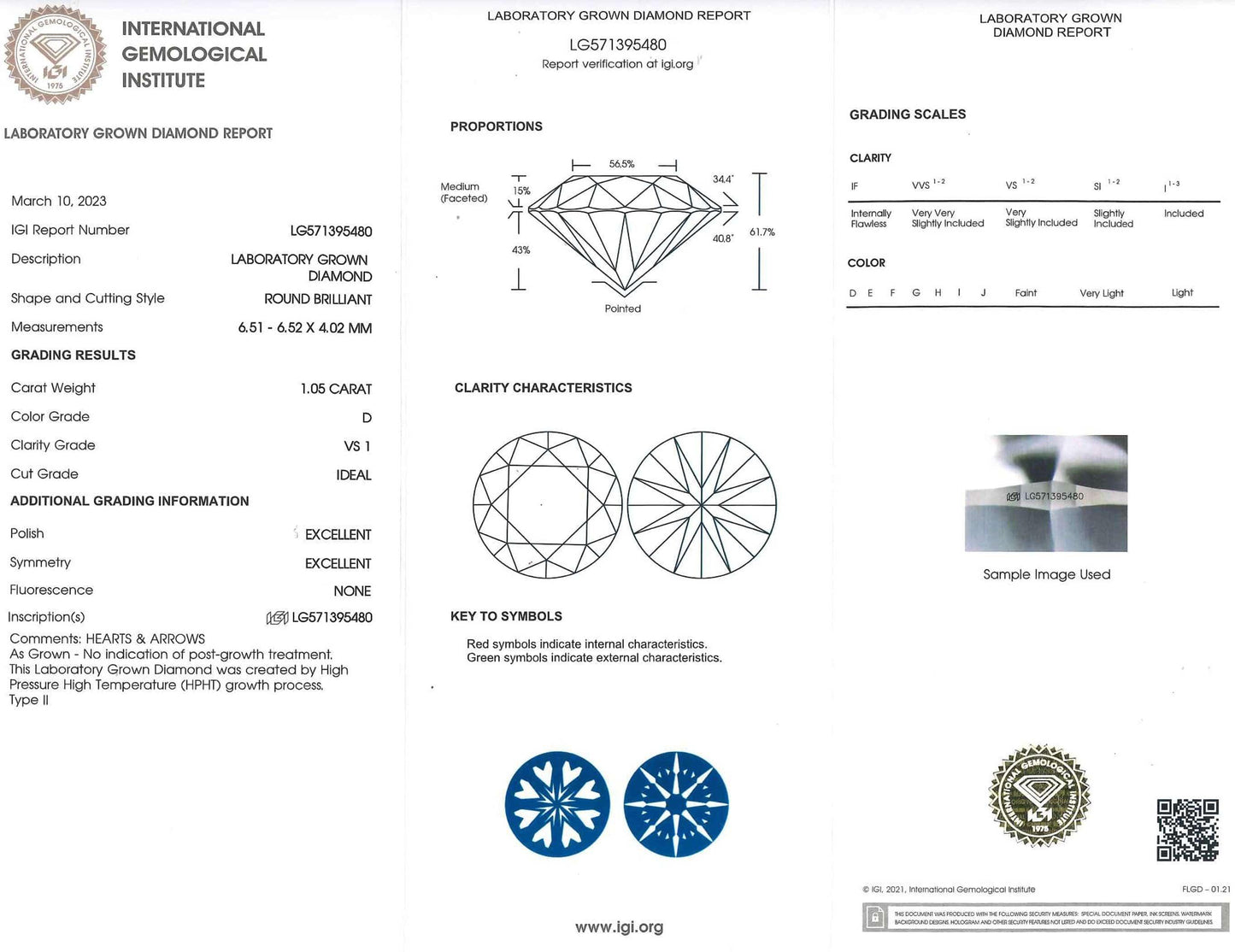 1.05 Carat Lab Grown Ideal Round Brilliant Diamond Engagement Ring - Shape of Brilliant
