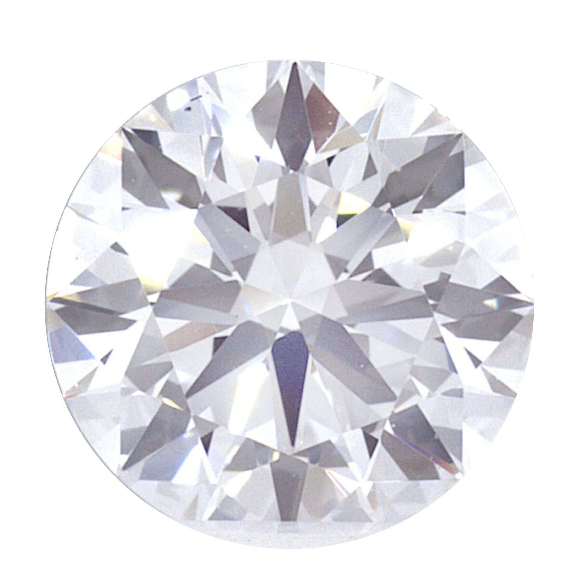 1.31 Carat White Gold Lab Created Diamond Engagement Ring - Shape of Brilliant