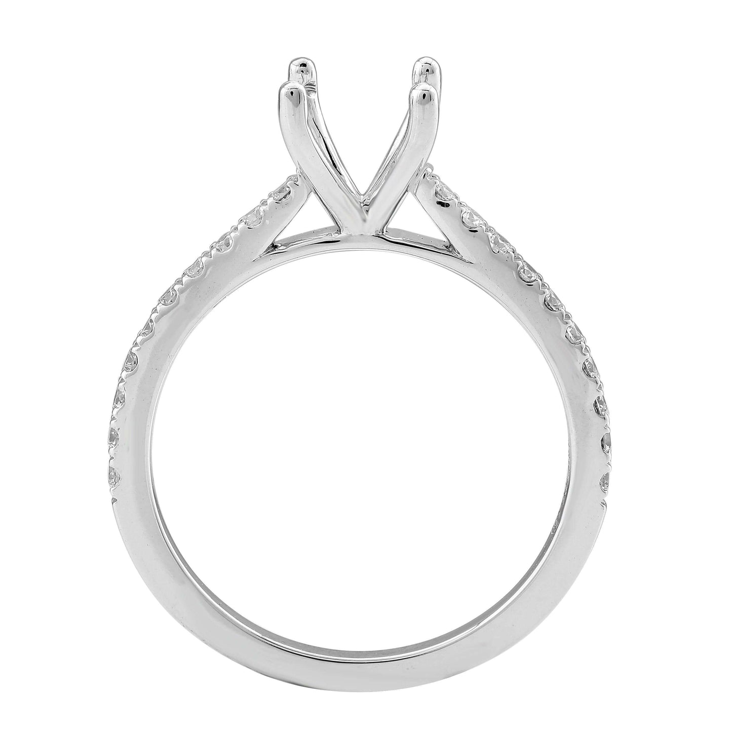 1.31 Carat White Gold Lab Created Diamond Engagement Ring - Shape of Brilliant