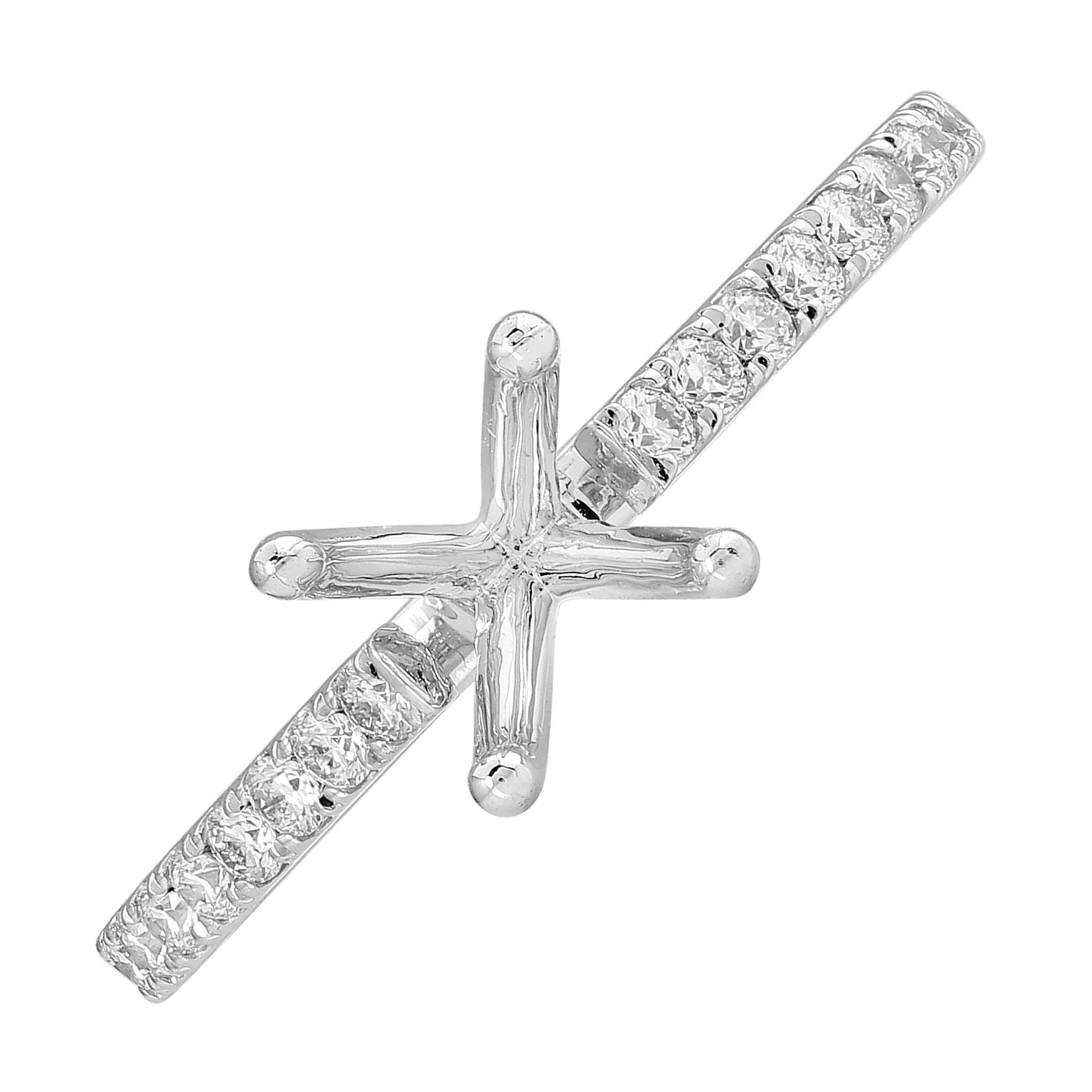 1.31 Carat White Gold Lab Created Diamond Engagement Ring - Shape of Brilliant