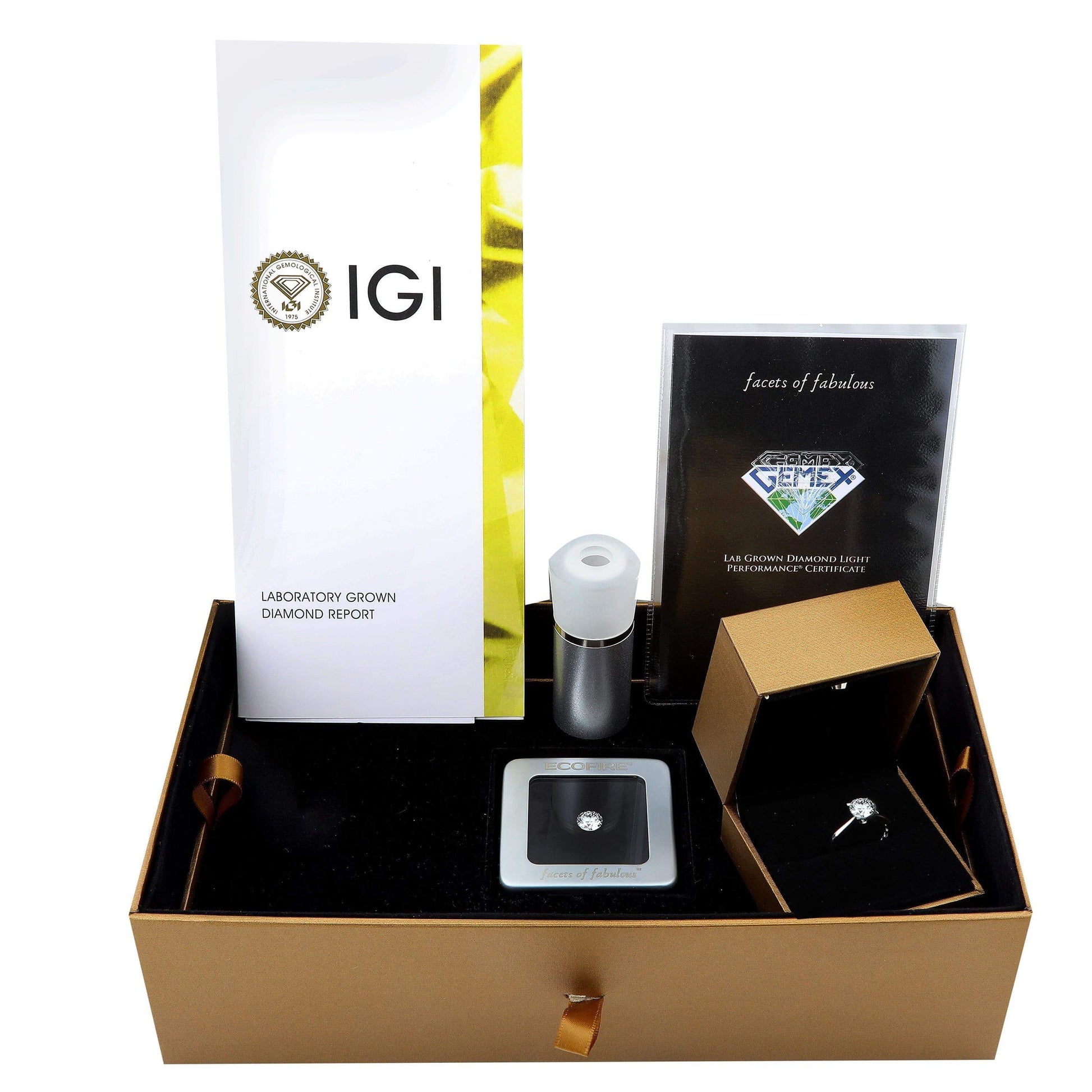 1.32 Carat Lab Grown Diamond Engagement Ring - Shape of Brilliant