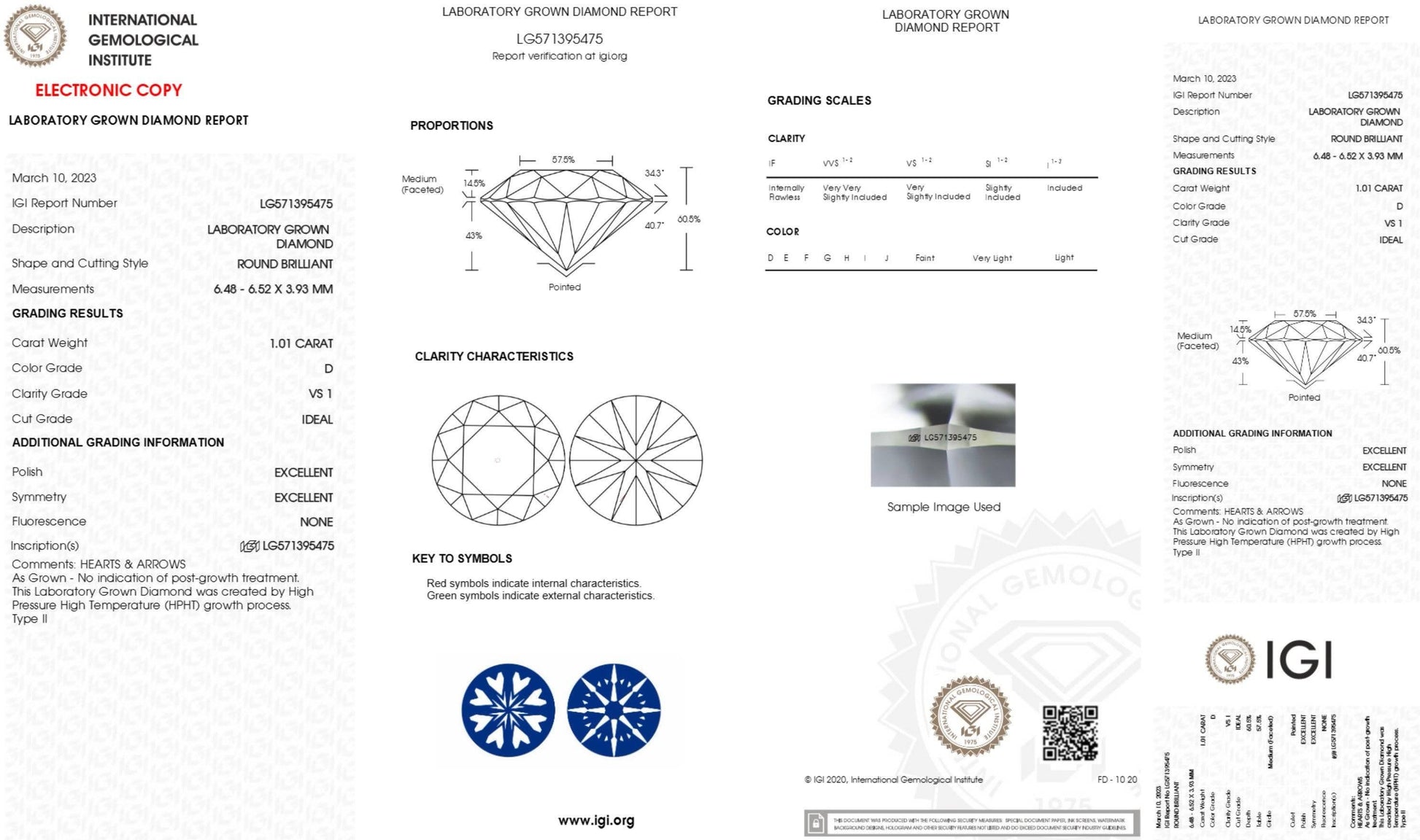 1.47 Carat White Gold Lab Created Diamond Engagement Ring - Shape of Brilliant