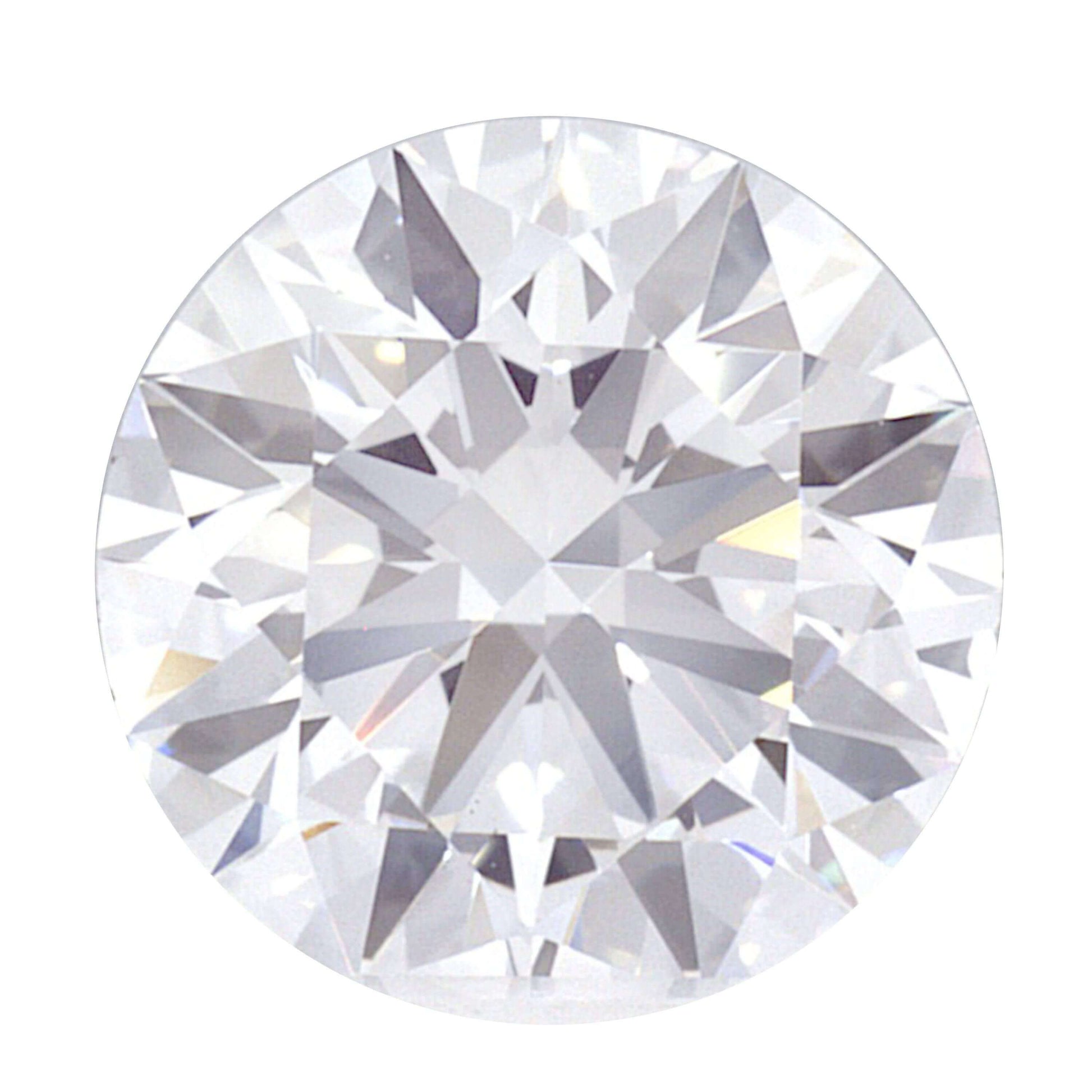 1.57 Carat White Gold Lab Created Diamond Engagement Ring - Shape of Brilliant