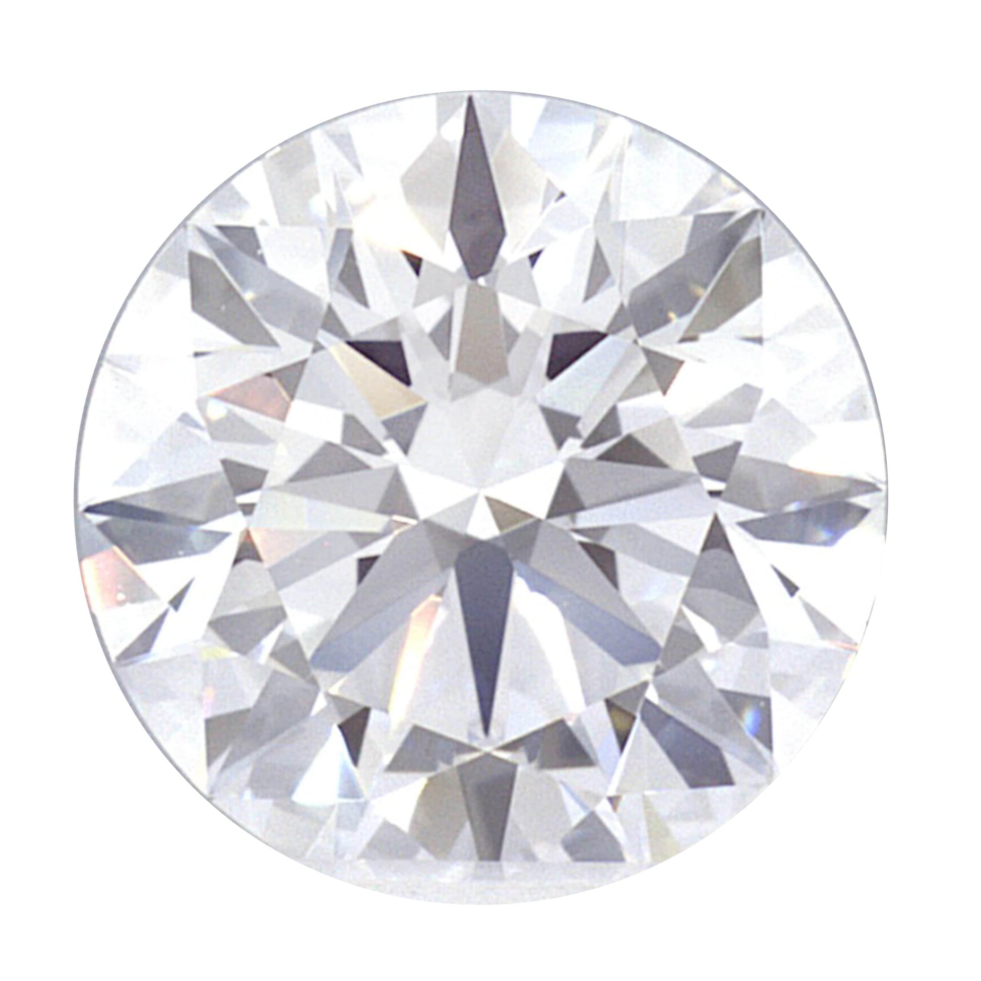 1.62 Carat White Gold Lab Created Diamond Engagement Ring - Shape of Brilliant