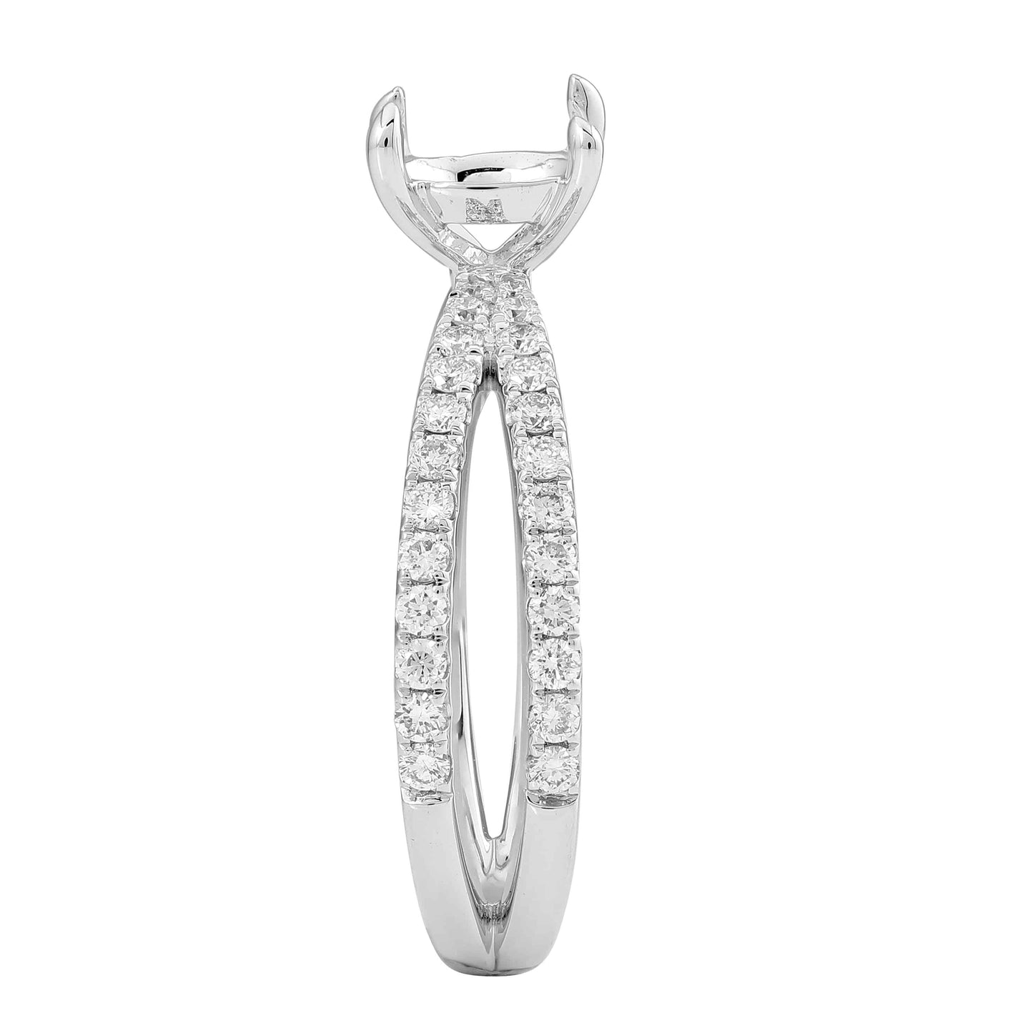 1.62 Carat White Gold Lab Created Diamond Engagement Ring - Shape of Brilliant