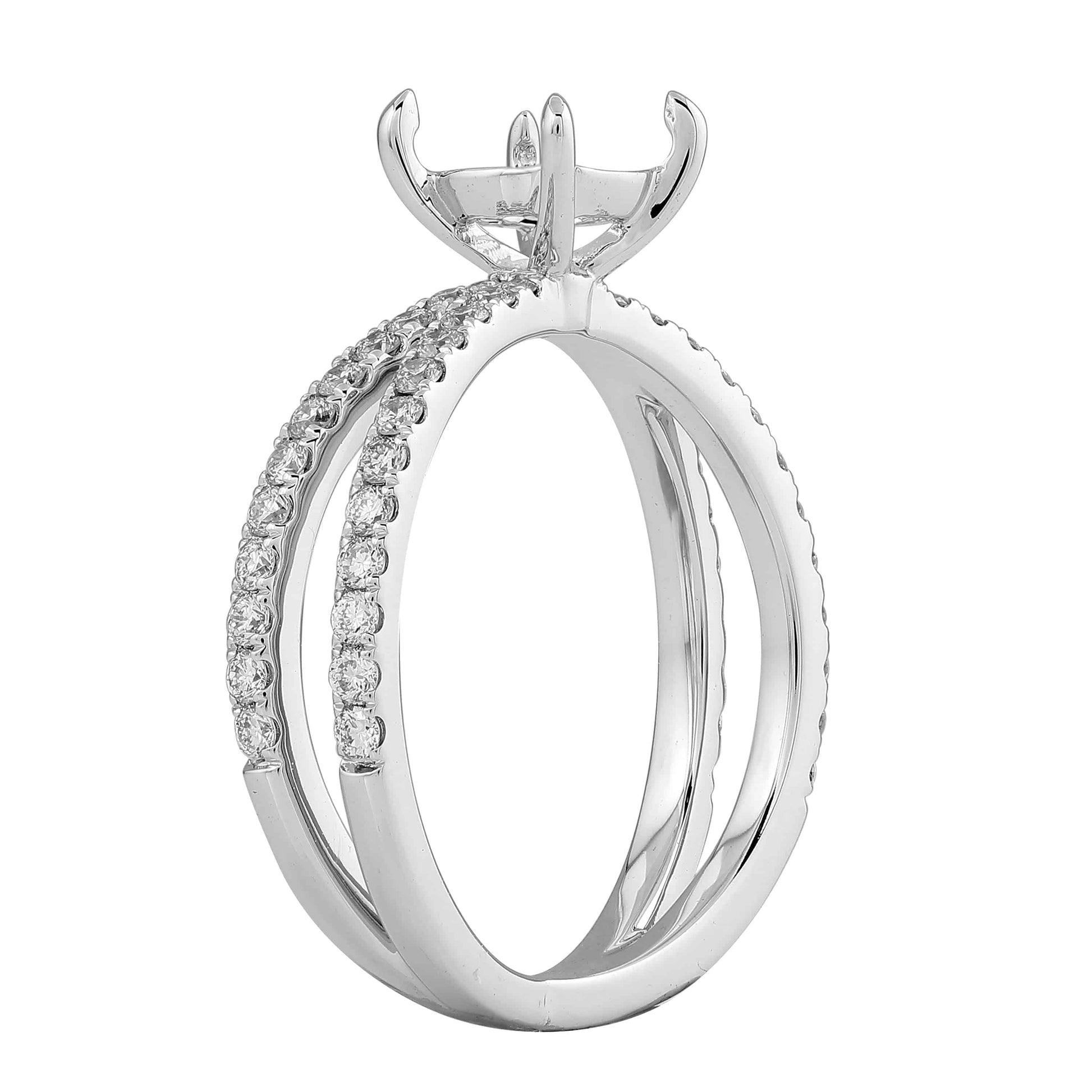 1.62 Carat White Gold Lab Created Diamond Engagement Ring - Shape of Brilliant