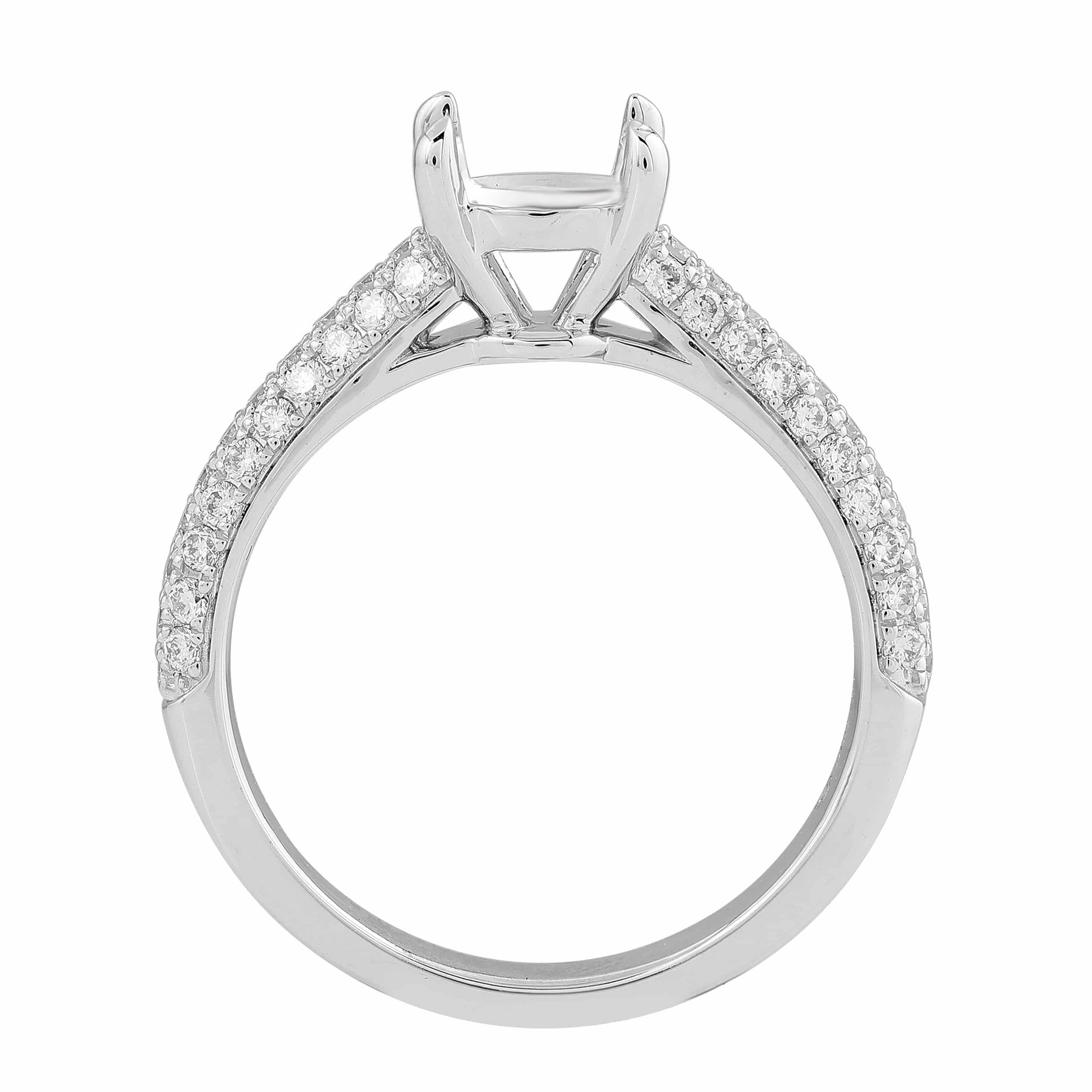 1.73 Carat White Gold Lab Created Diamond Engagement Ring - Shape of Brilliant