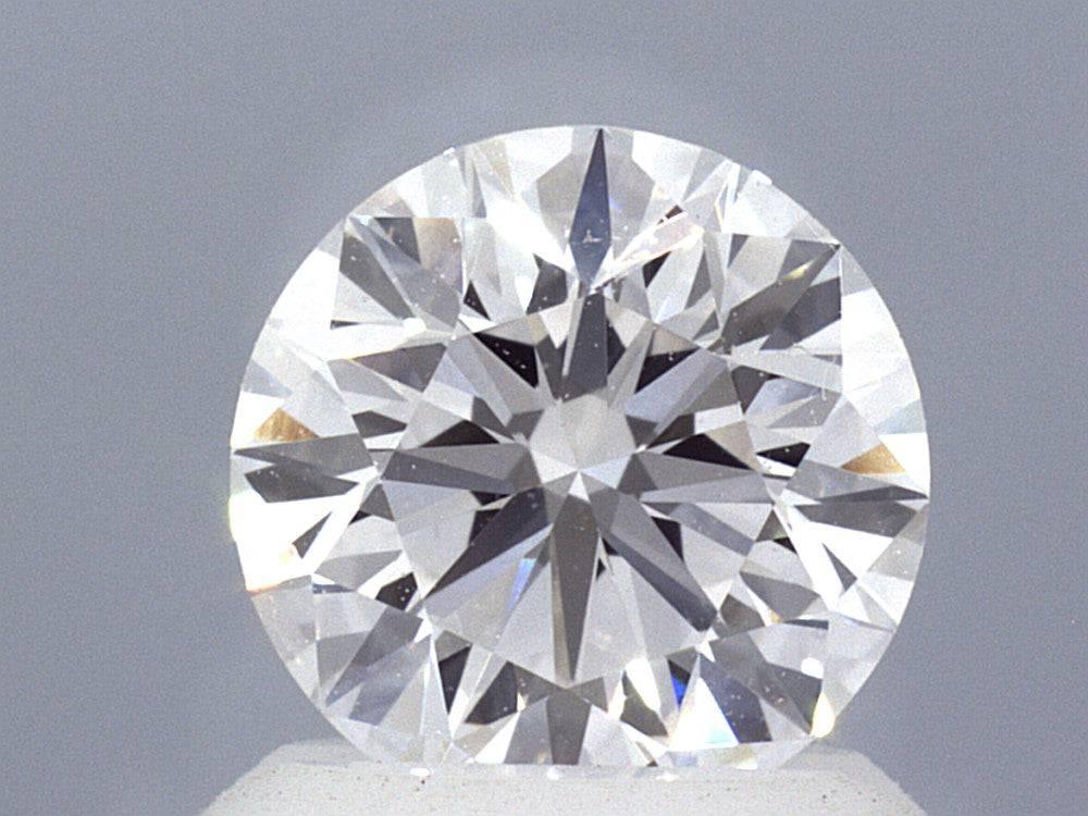 1.74 Carat White Gold Lab Created Diamond Engagement Ring - Shape of Brilliant