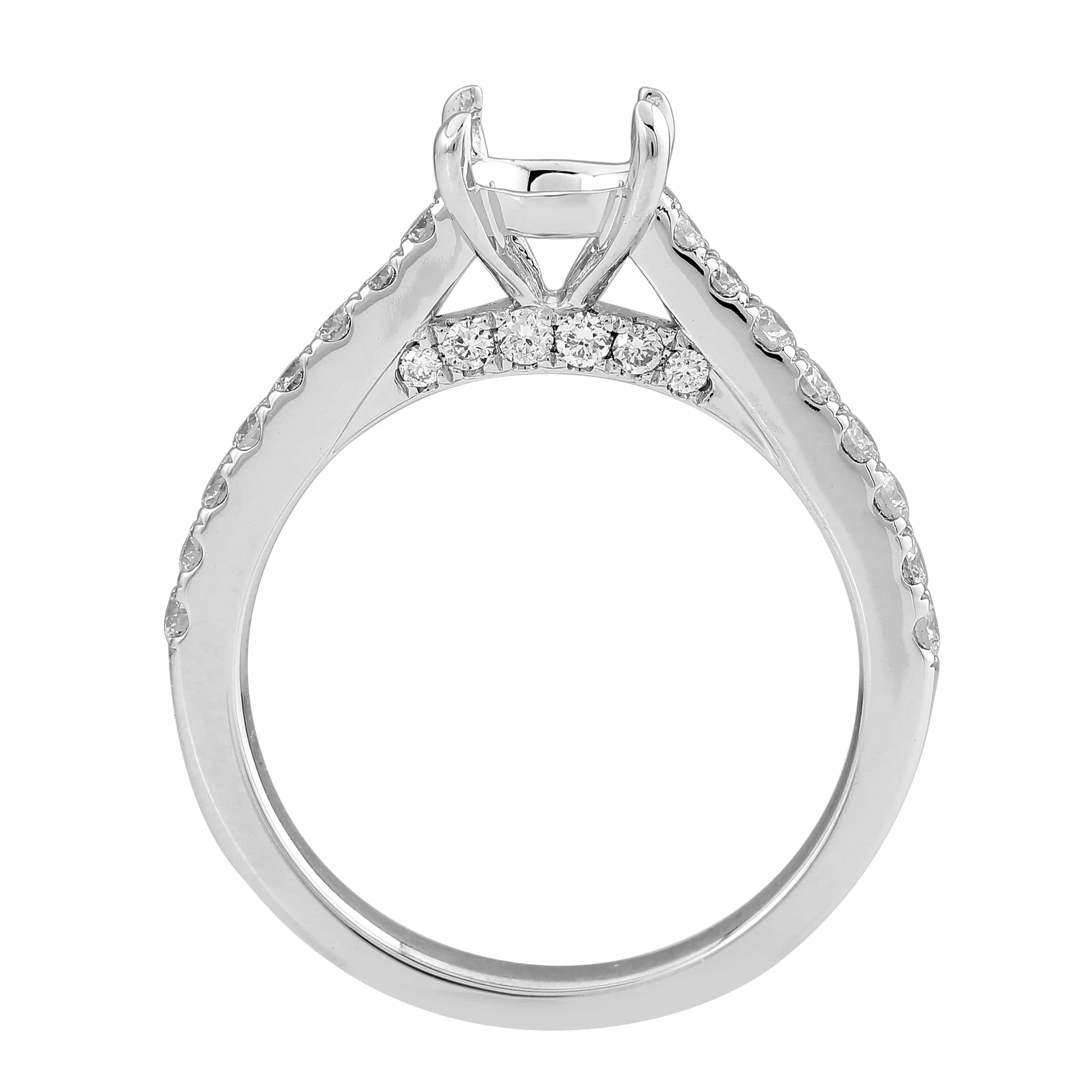 1.81 Carat White Gold Lab Created Diamond Engagement Ring - Shape of Brilliant
