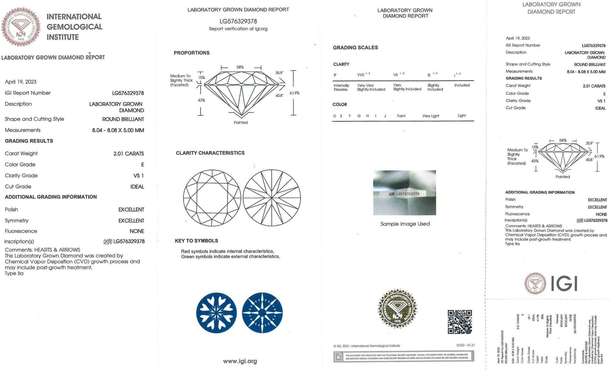 2.01 Carat Ideal Round Brilliant Lab Grown Diamond Engagement Ring - Shape of Brilliant