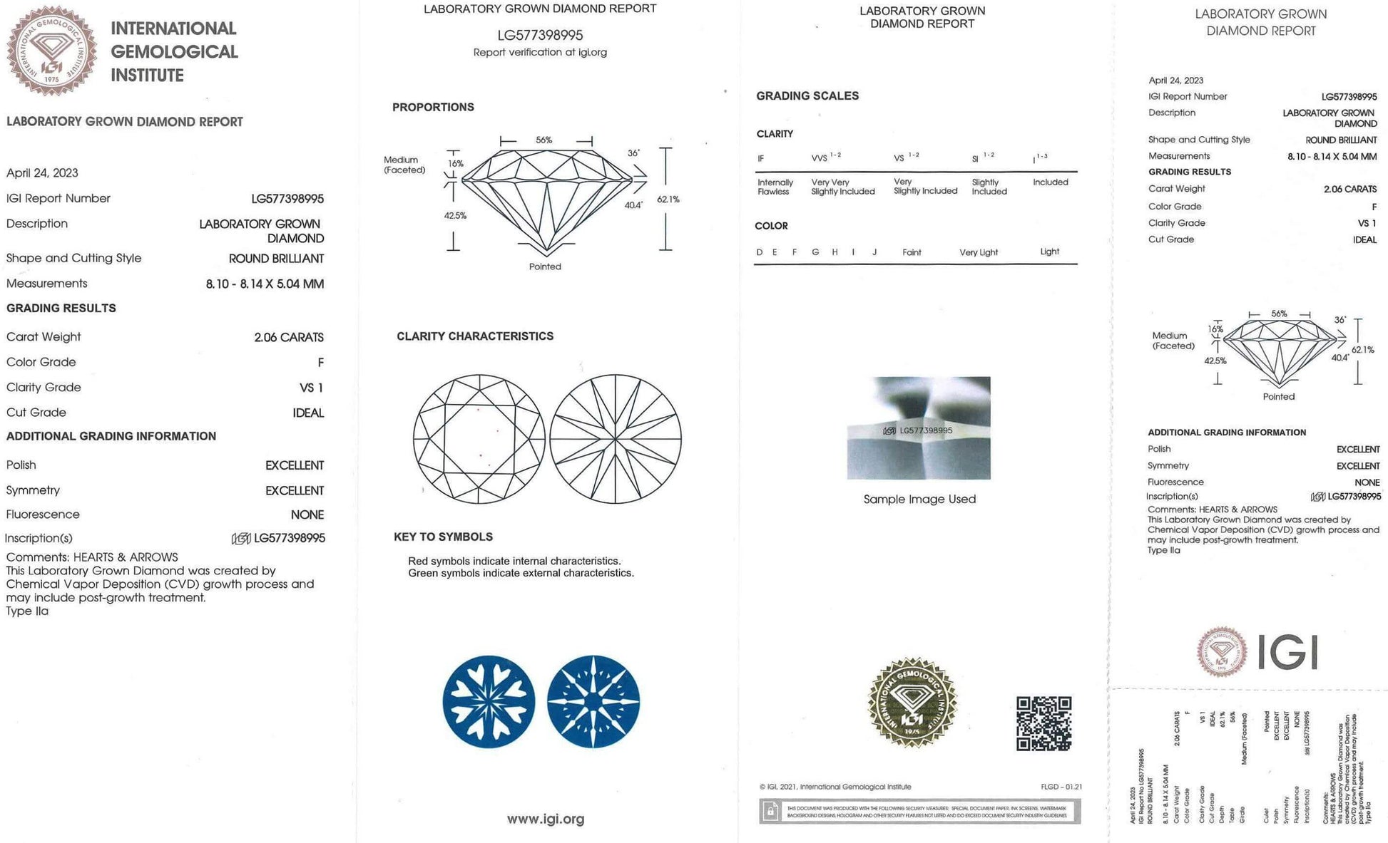 2.06 Carat Ideal Round Brilliant Lab Diamond Solitaire Engagement Ring - Shape of Brilliant
