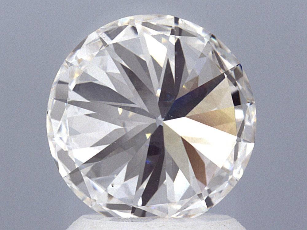 2.07 Carat Round Brilliant Lab Created Diamond Ring - Shape of Brilliant
