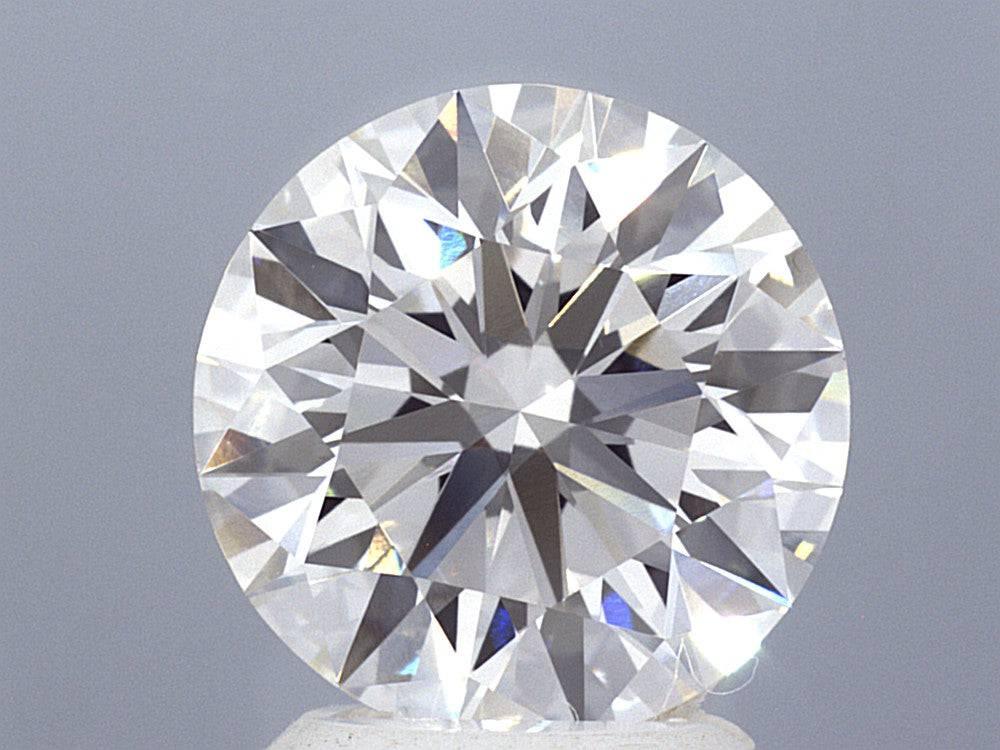 3.06 Carat Round Brilliant Lab Created Diamond Ring - Shape of Brilliant