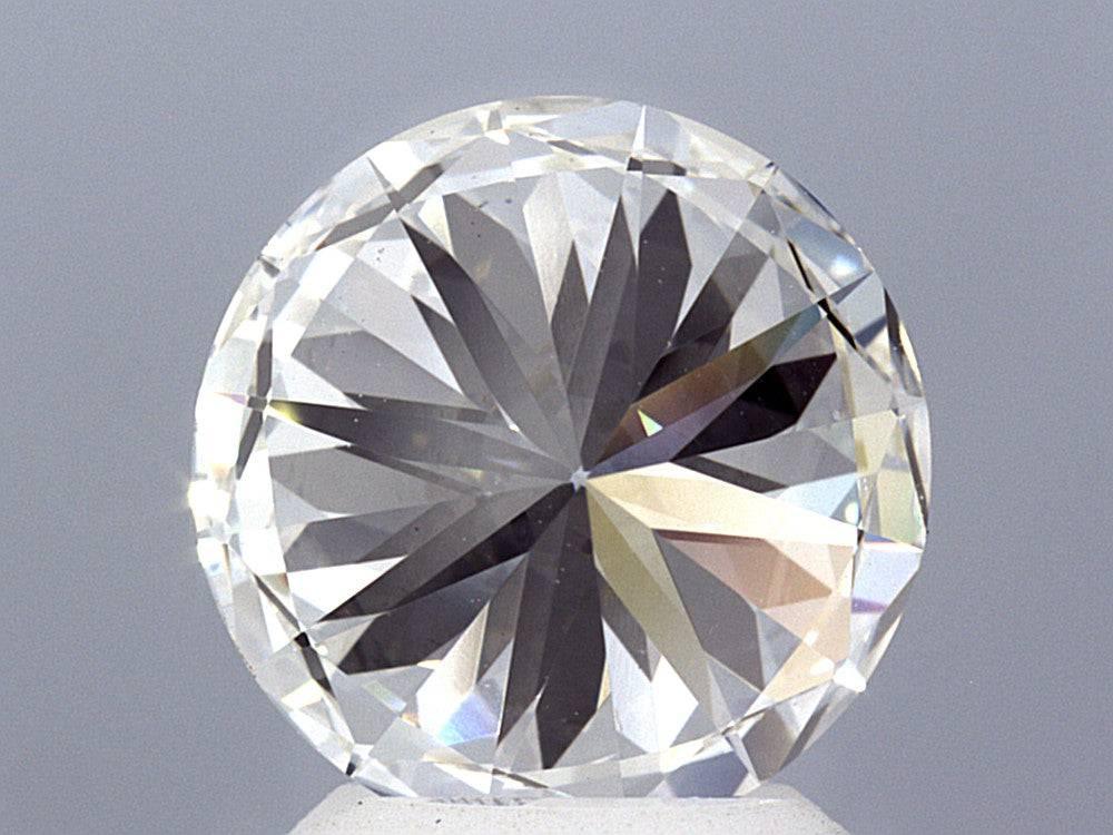 3.08 Carat Ideal Round Brilliant Lab Diamond Solitaire Engagement Ring - Shape of Brilliant