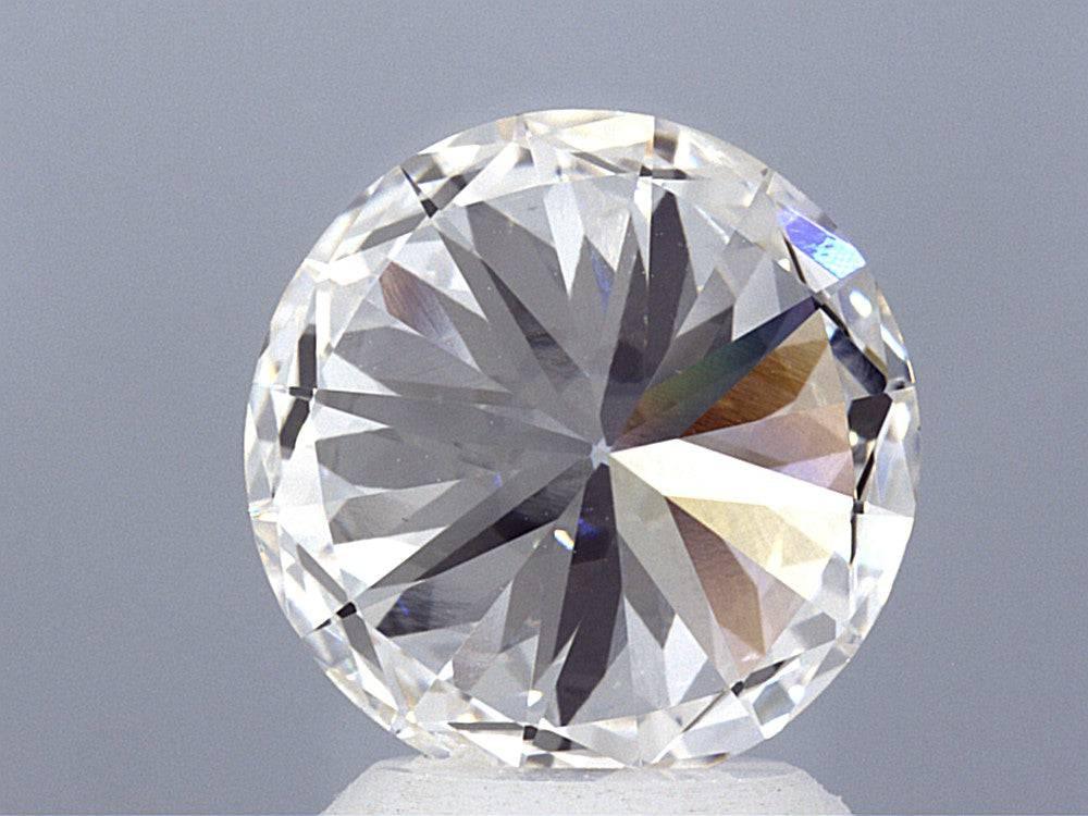 3.08 Carat Round Brilliant Lab Created Diamond Ring - Shape of Brilliant