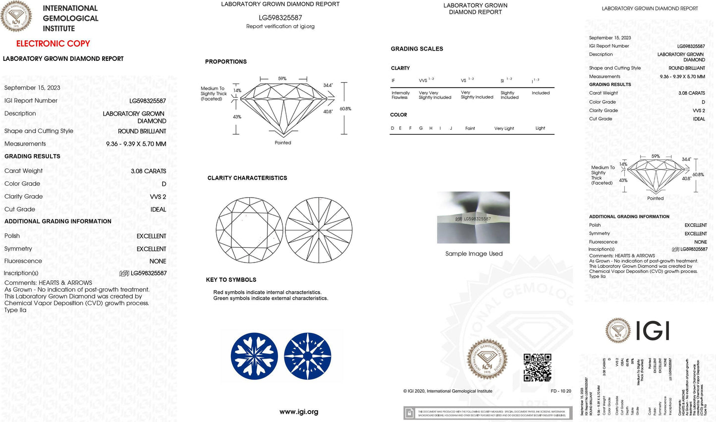 3.08 Carat Round Brilliant Lab Grown Diamond Ring - Shape of Brilliant