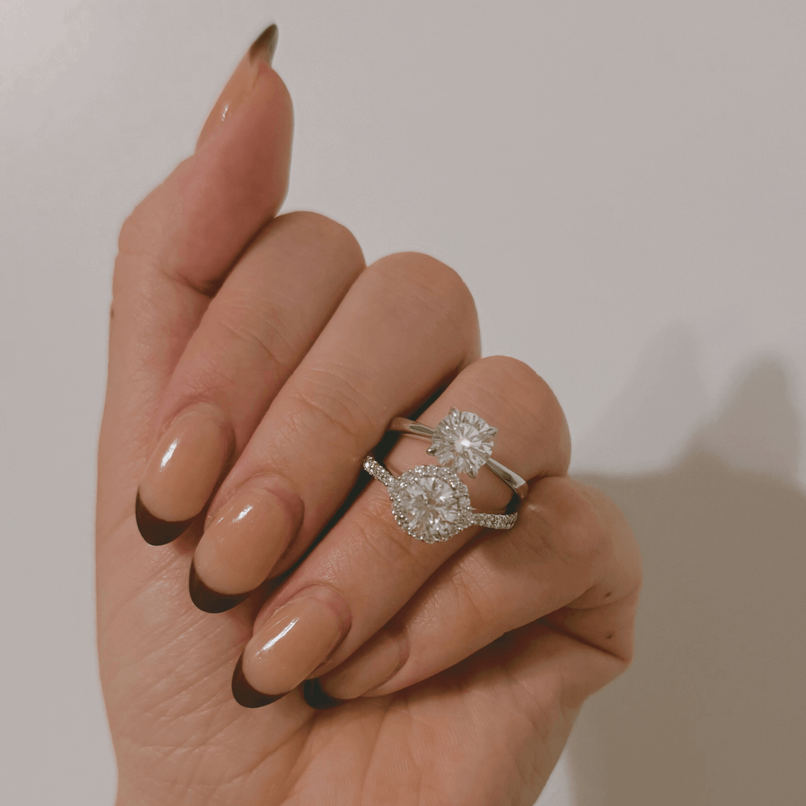 1.85 Carat Lab Created Diamond Halo Engagement Ring - Shape of Brilliant