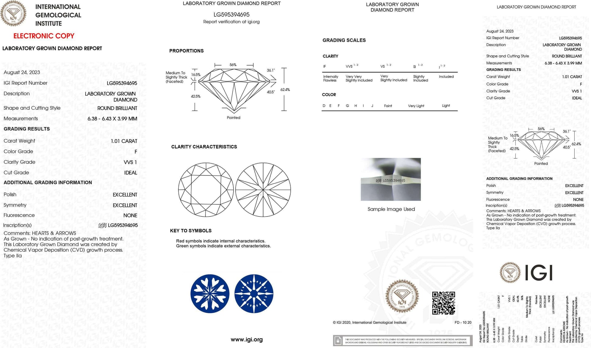 1.01 Carat Round Brilliant Lab Created Diamond Engagement Ring - Shape of Brilliant