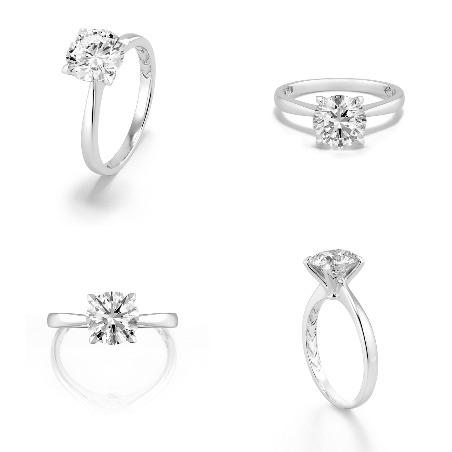 1.07 Carat Ideal Round Brilliant Lab Diamond Solitaire Engagement Ring - Shape of Brilliant