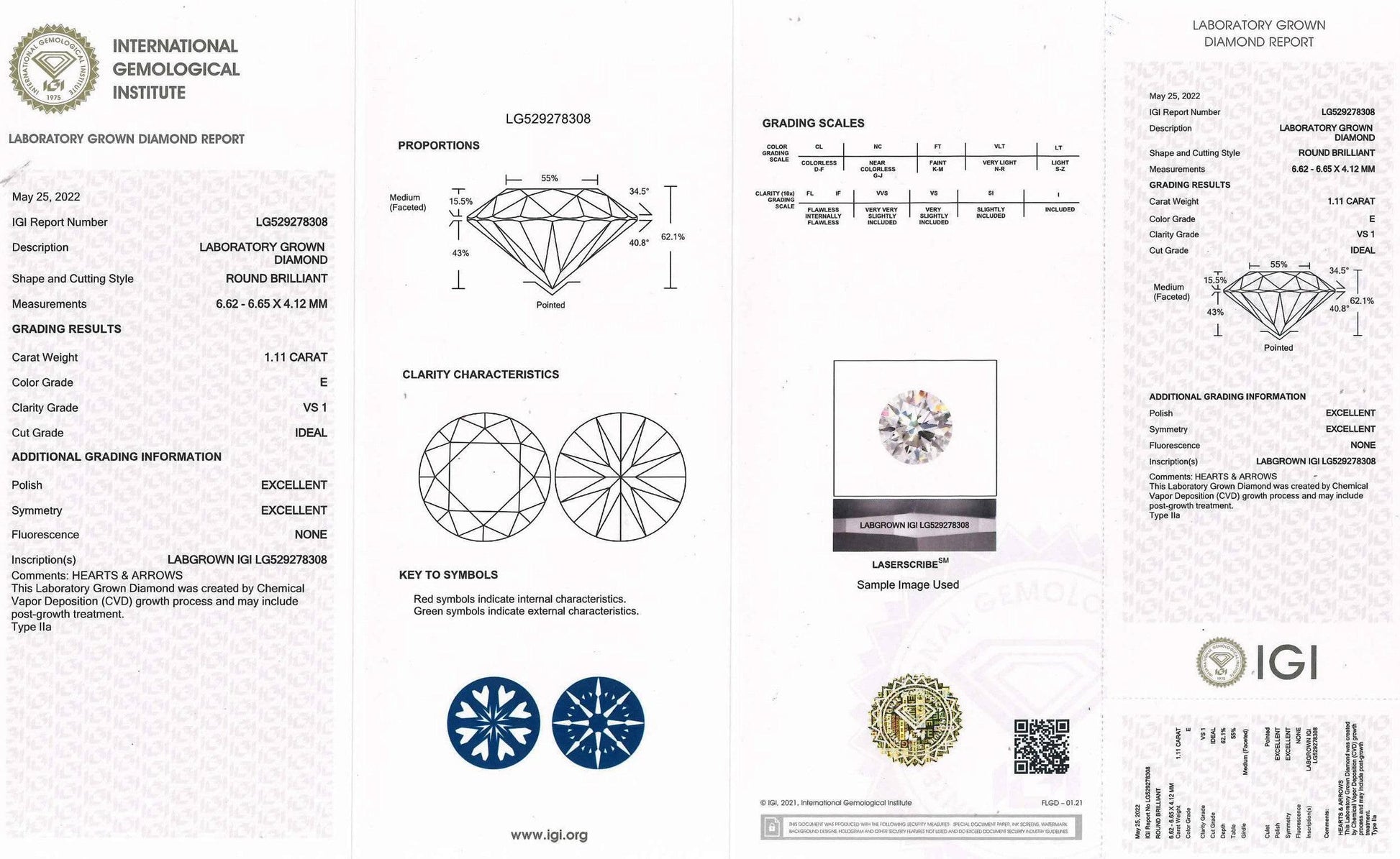 1.11 Carat Ideal Round Brilliant Lab Diamond Solitaire Engagement Ring - Shape of Brilliant