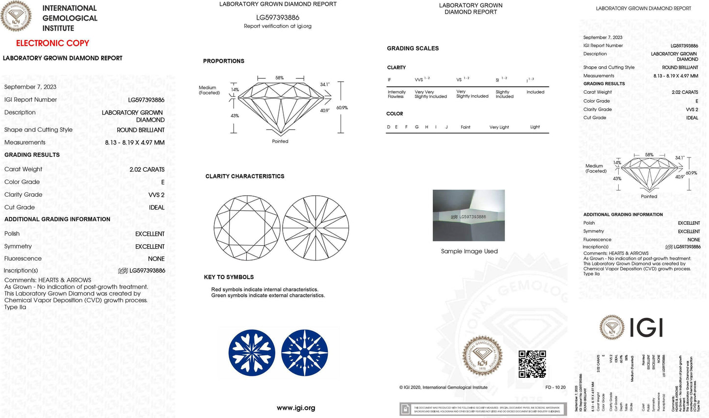 2.02 Carat Round Brilliant Lab Diamond Solitaire Engagement Ring - Shape of Brilliant