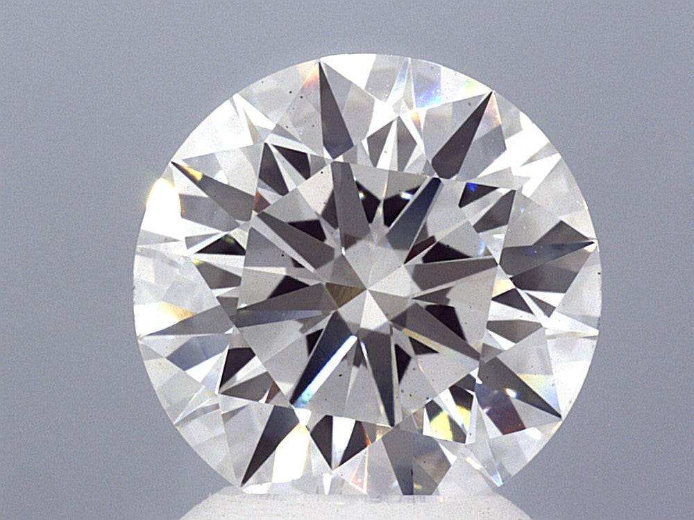 3.08 Carat Ideal Round Brilliant Lab Grown Diamond Solitaire Ring - Shape of Brilliant