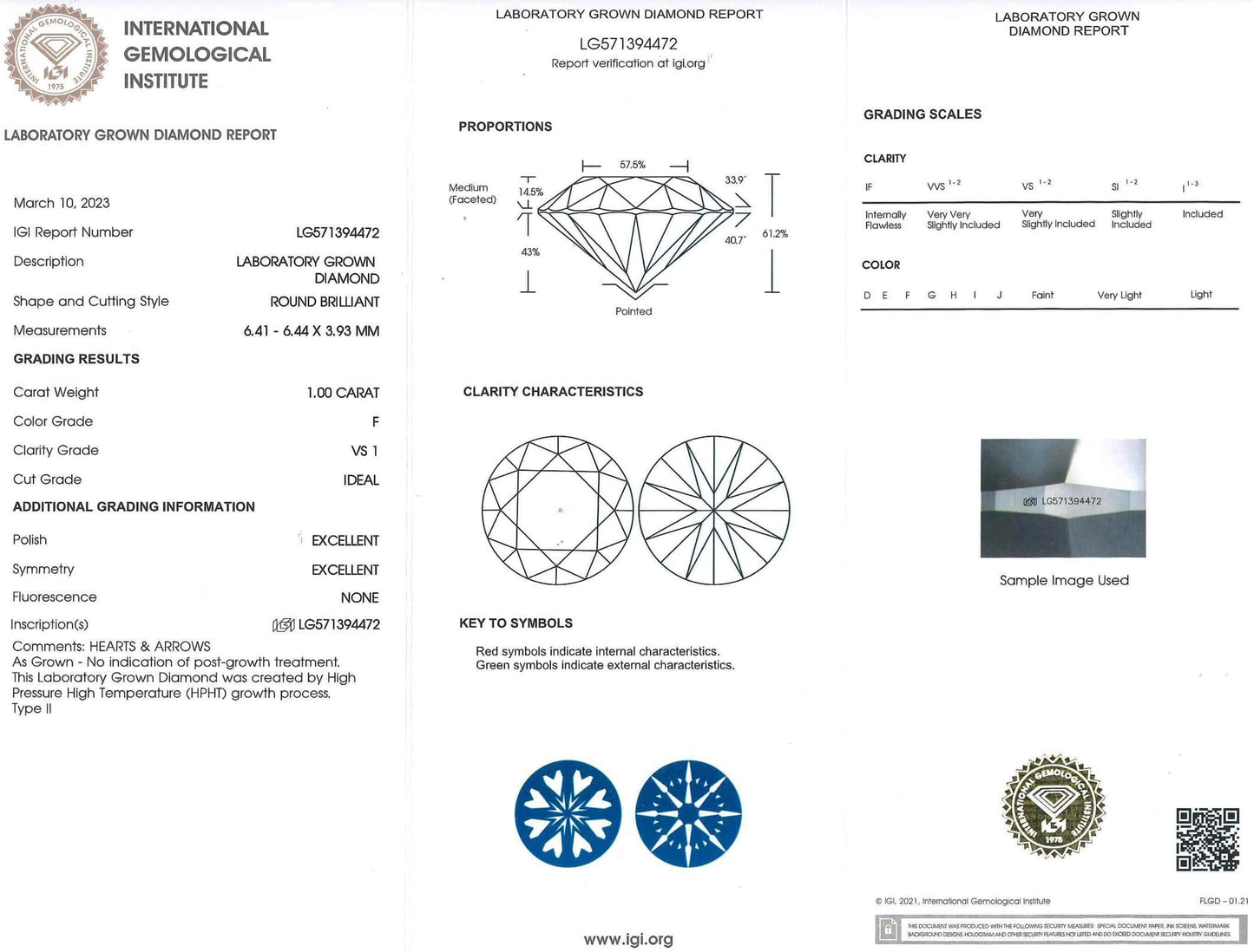 1 Carat Lab Grown Round Brilliant Wedding Engagement Ring - The Shape of Brilliant